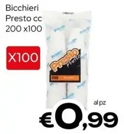 MAX Supermercati Bicchieri Presto offerta