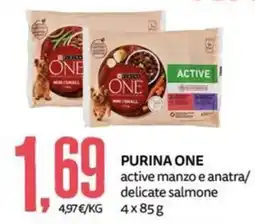 PRO7 Supermercati Purina One active manzo e anatra/ delicate salmone offerta
