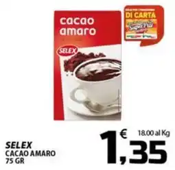 SpesaPiù Supermercati Selex cacao amaro offerta