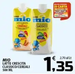 SpesaPiù Supermercati Mio latte crescita classico offerta