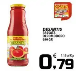 SpesaPiù Supermercati Passata di pomodoro Desantis offerta