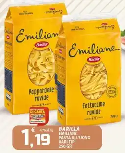 SpesaPiù Supermercati Barilla Emiliane pasta all'uovo offerta