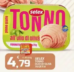 SpesaPiù Supermercati Selex tonno all'olio di oliva offerta