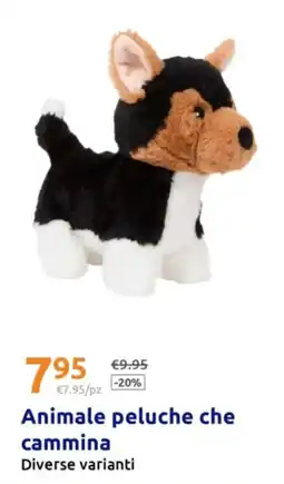 Action Animale peluche che cammina offerta