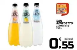 SpesaPiù Supermercati San Benedetto Zero Bibite offerta
