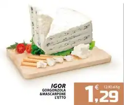 SpesaPiù Supermercati Igor Gorgonzola & Mascarpone offerta