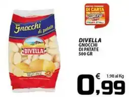 SpesaPiù Supermercati Gnocchi di patate Divella offerta