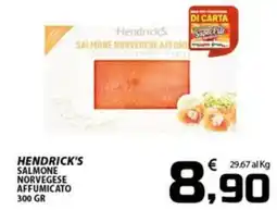 SpesaPiù Supermercati Hendrick's salmone norvegese affumicato offerta