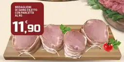 SpesaPiù Supermercati Medaglioni di suino filetto con pancetta offerta