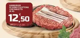SpesaPiù Supermercati Hamburger di suino e scottona con pancetta offerta