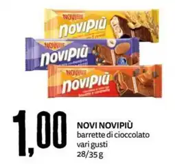 PRO7 Supermercati NOVI NOVIPIÙ barrette di cioccolato offerta