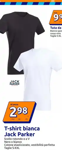 Action T-shirt bianca Jack Parker offerta