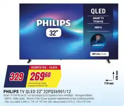 Trony Philips TV QLED 32" offerta
