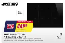 Trony SMEG piano cottura a induzione SIB2741D offerta