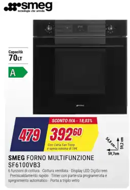 Trony SMEG forno multifunzione SF6100VB3 offerta