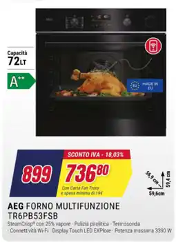 Trony AEG forno multifunzione offerta