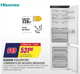 Trony Hisense frigorifero combinato da incasso offerta