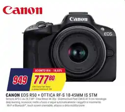 Trony Canon EOS R50 + Ottica RF-S 18-45mm IS STM offerta
