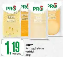 PRO7 Supermercati PRO7 formaggi a fette offerta