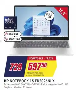 Trony HP NOTEBOOK 15-FD2026NLX offerta