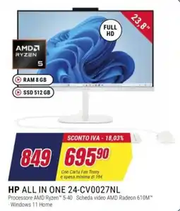 Trony HP ALL IN ONE 24-CV0027NL offerta