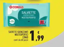 Conad Salviette igienizzanti multisuperfici Conad offerta