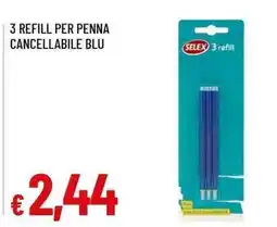 Famila Superstore Selex refill per penna cancellabile blu offerta