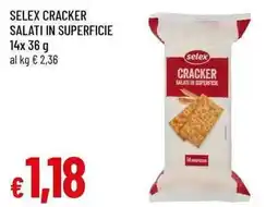 Famila Superstore Selex cracker salati in superficie offerta