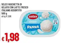 Famila Superstore Selex vaschetta di gelato con latte fresco italiano assortito offerta