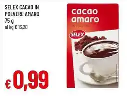 Famila Superstore Cacao amaro Selex offerta