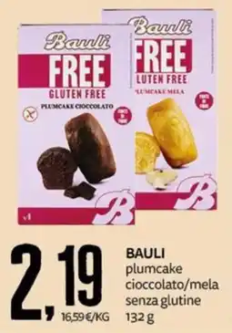 PRO7 Supermercati Bauli plumcake cioccolato/mela senza glutine offerta