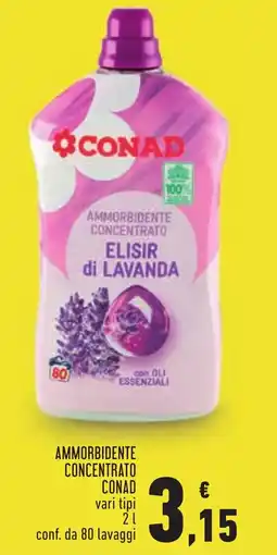 Conad Ammorbidente concentrato Conad Elisir di lavanda offerta