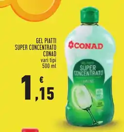 Conad Gel piatti super concentrato Conad offerta