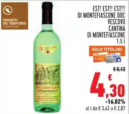 Conad Est! Est!! Est!!! di Montefiascone DOC offerta