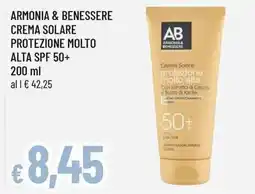 Famila Superstore Armonia & Benessere Crema Solare Protezione Molto Alta SPF 50+ offerta