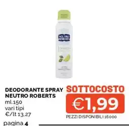 Mercatò Deodorante spray Neutro Roberts offerta