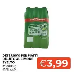 Mercatò Detersivo per piatti diluito al limone Svelto offerta