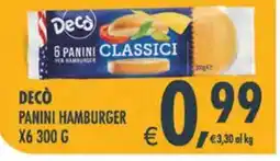 Deco Maxistore Decò panini hamburger offerta