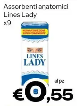 MAX Supermercati Assorbenti anatomici Lines Lady offerta