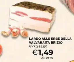 Mercatò Lardo alle erbe della Valvaraita Brizio offerta
