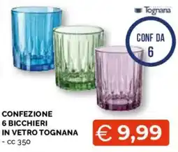 Mercatò Big Bicchieri in vetro Tognana offerta