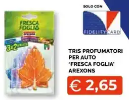 Mercatò Big Tris profumatori per auto 'Fresca Foglia' Arexons offerta