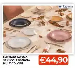 Mercatò Extra Servizio tavola 18 pezzi Tognana multicolore offerta