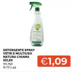Mercatò Detergente spray vetri e multiuso natura chiama selex offerta