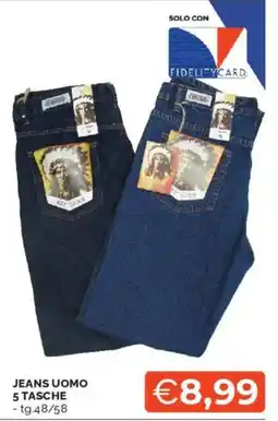 Mercatò Jeans uomo 5 tasche offerta