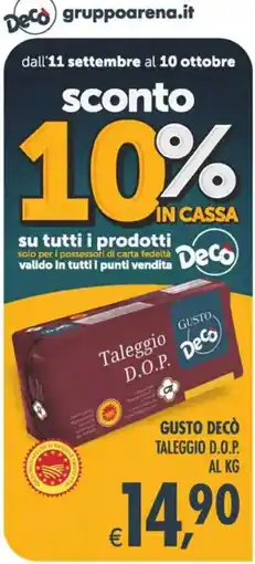 Deco Maxistore Gusto Decò Taleggio D.O.P. offerta