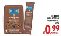 Deco Maxistore De Cecco pasta integrale offerta