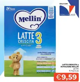 Mercatò Latte crescita 3 Mellin offerta