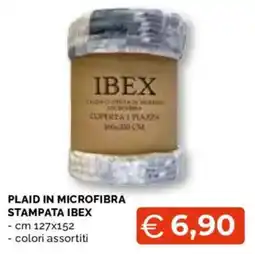 Mercatò Extra Plaid in microfibra stampata Ibex offerta