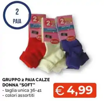 Gruppo 2 paia calze donna soft
